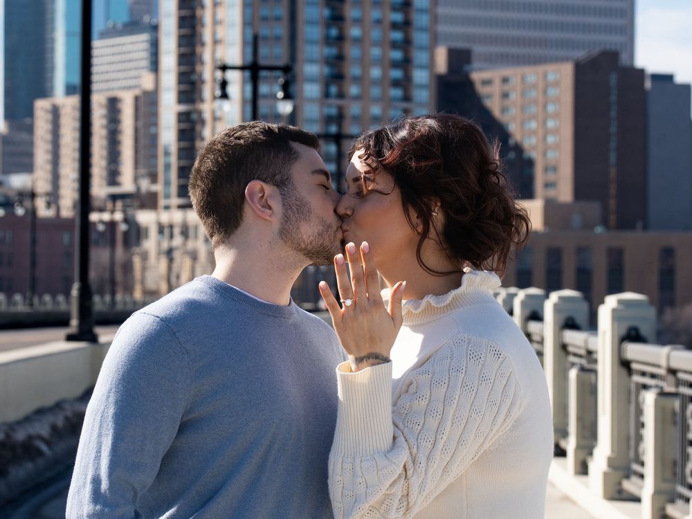 The kiss after the yes